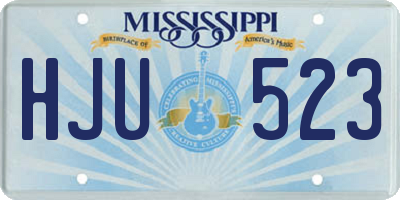 MS license plate HJU523