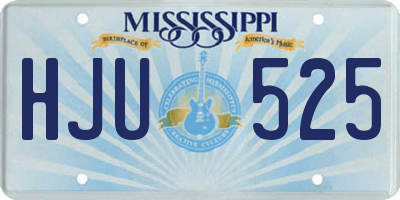 MS license plate HJU525