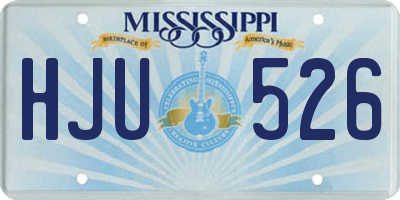 MS license plate HJU526