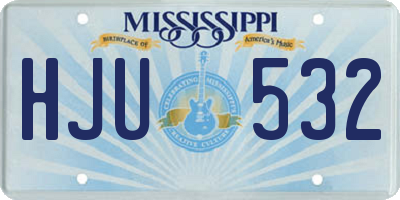 MS license plate HJU532