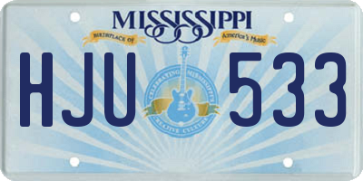 MS license plate HJU533