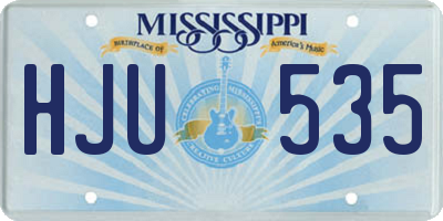 MS license plate HJU535