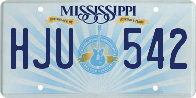 MS license plate HJU542