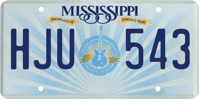 MS license plate HJU543