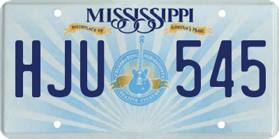 MS license plate HJU545