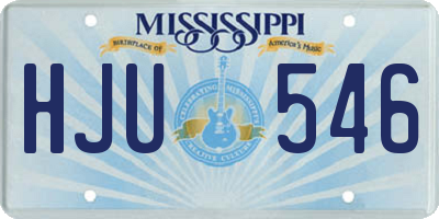 MS license plate HJU546