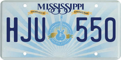 MS license plate HJU550