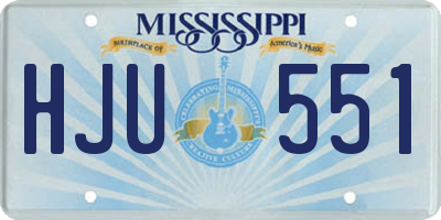 MS license plate HJU551