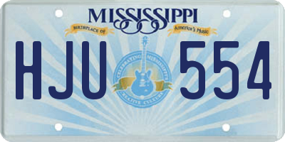 MS license plate HJU554