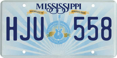 MS license plate HJU558