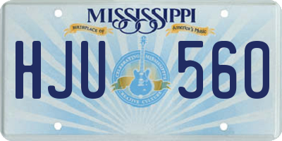 MS license plate HJU560