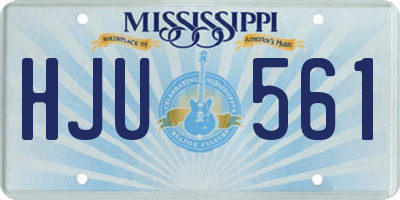 MS license plate HJU561