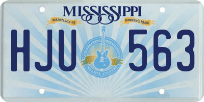 MS license plate HJU563