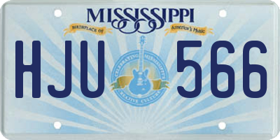 MS license plate HJU566