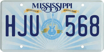 MS license plate HJU568