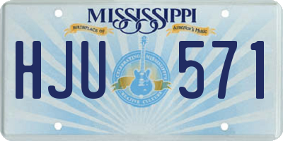 MS license plate HJU571