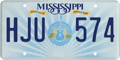 MS license plate HJU574
