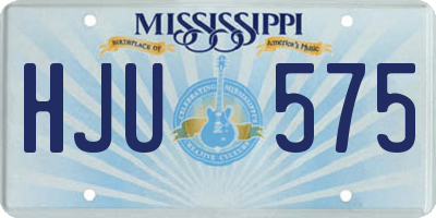 MS license plate HJU575