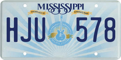MS license plate HJU578