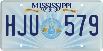 MS license plate HJU579