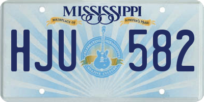 MS license plate HJU582
