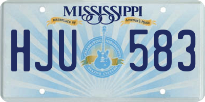MS license plate HJU583