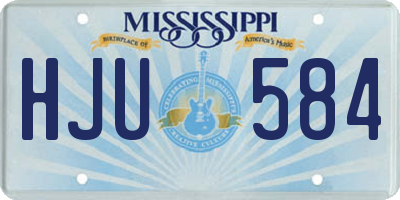 MS license plate HJU584