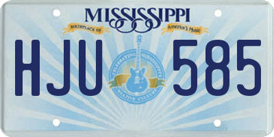MS license plate HJU585