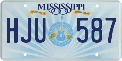 MS license plate HJU587