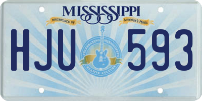 MS license plate HJU593