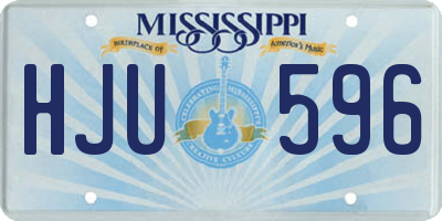 MS license plate HJU596