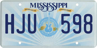 MS license plate HJU598