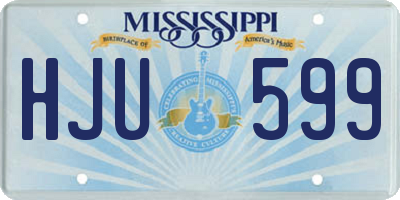 MS license plate HJU599