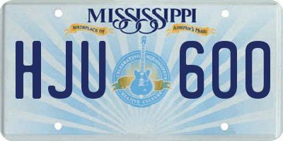 MS license plate HJU600
