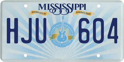 MS license plate HJU604