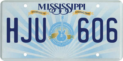 MS license plate HJU606