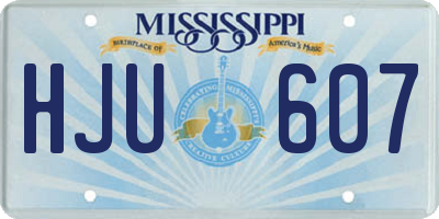 MS license plate HJU607
