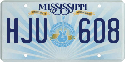MS license plate HJU608
