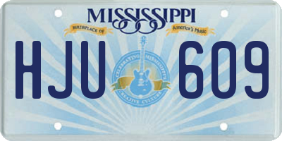 MS license plate HJU609