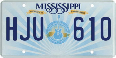 MS license plate HJU610