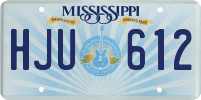 MS license plate HJU612