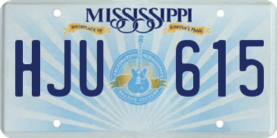 MS license plate HJU615