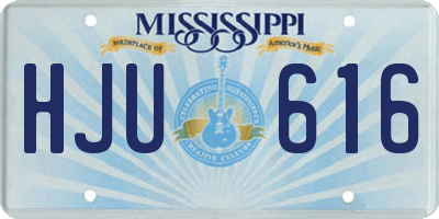 MS license plate HJU616