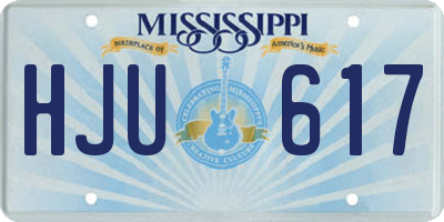 MS license plate HJU617