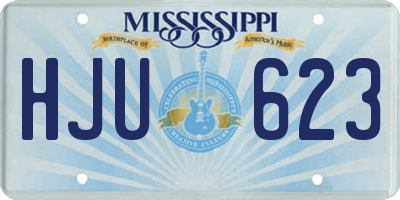 MS license plate HJU623