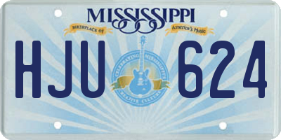 MS license plate HJU624