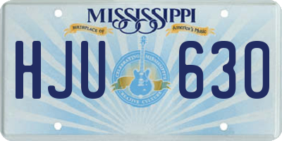MS license plate HJU630