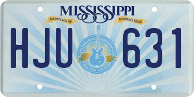 MS license plate HJU631