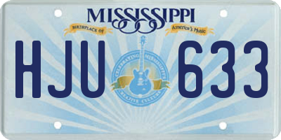 MS license plate HJU633