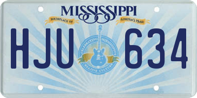 MS license plate HJU634